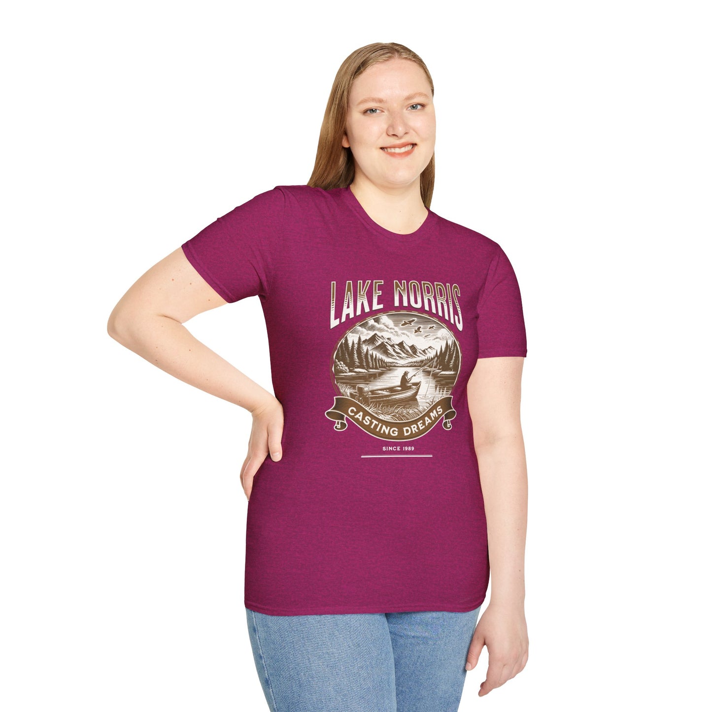 Personalize Your Lake Casting Dreams Unisex Softstyle T-Shirt