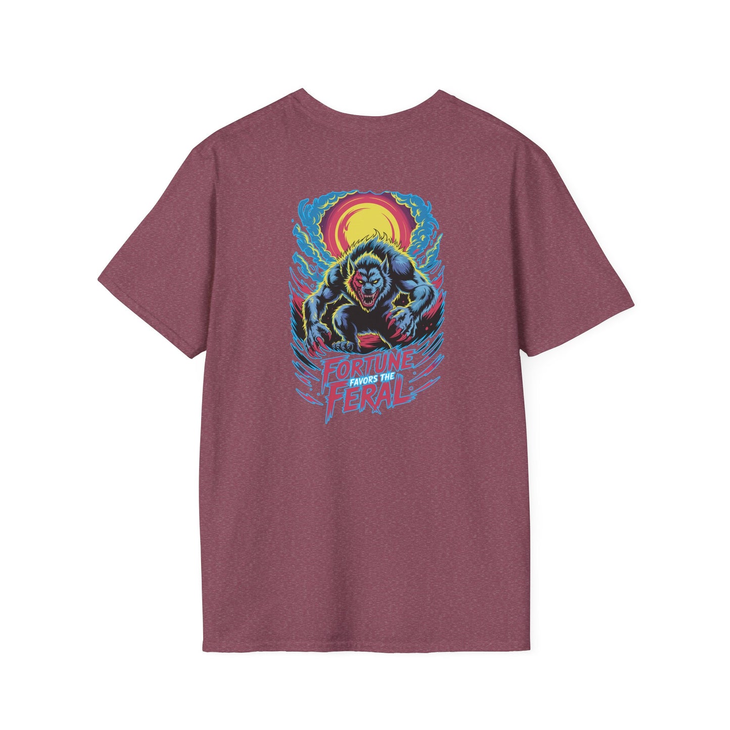 Fortune Favors The Feral Werewolf Graphic Halloween T-Shirt