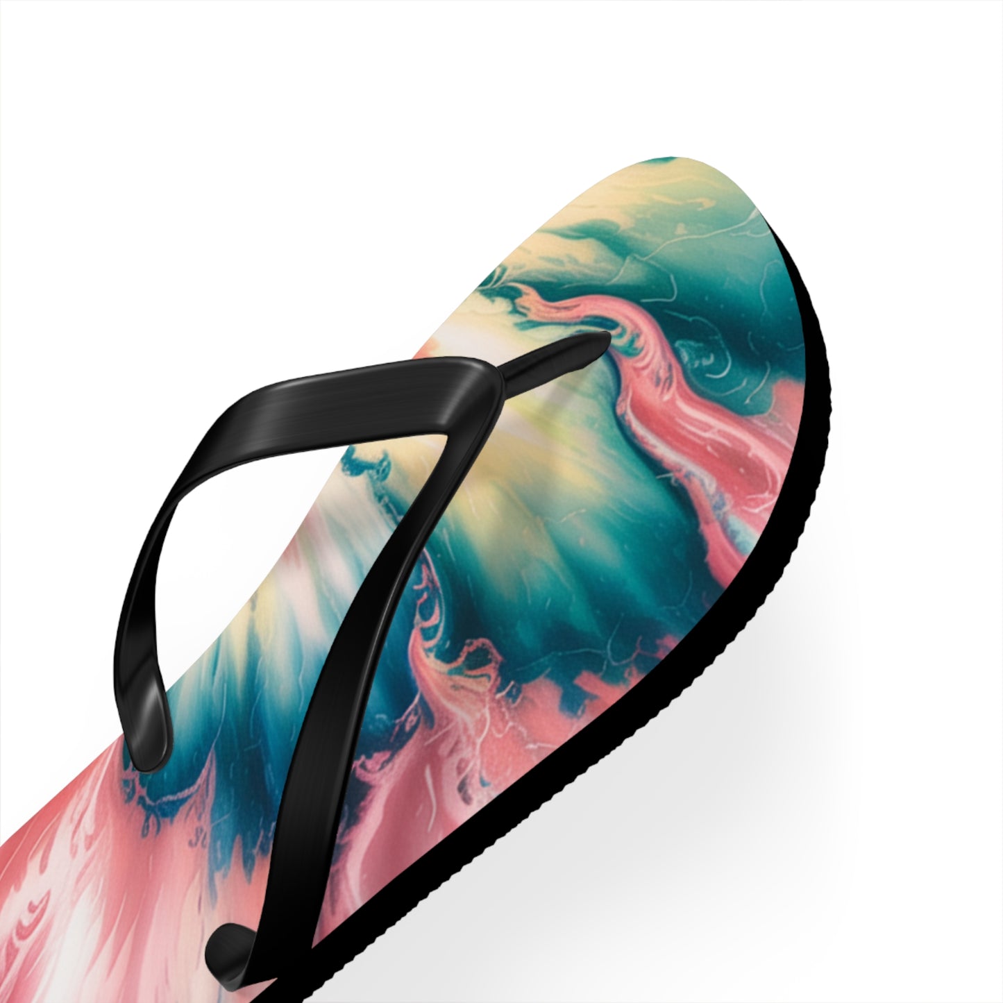 Vibrant Tie-Dye Flip Flops for Summer Fun, Beach Sandals, Vacation Footwear, Pool Party Accessories, Festival Style