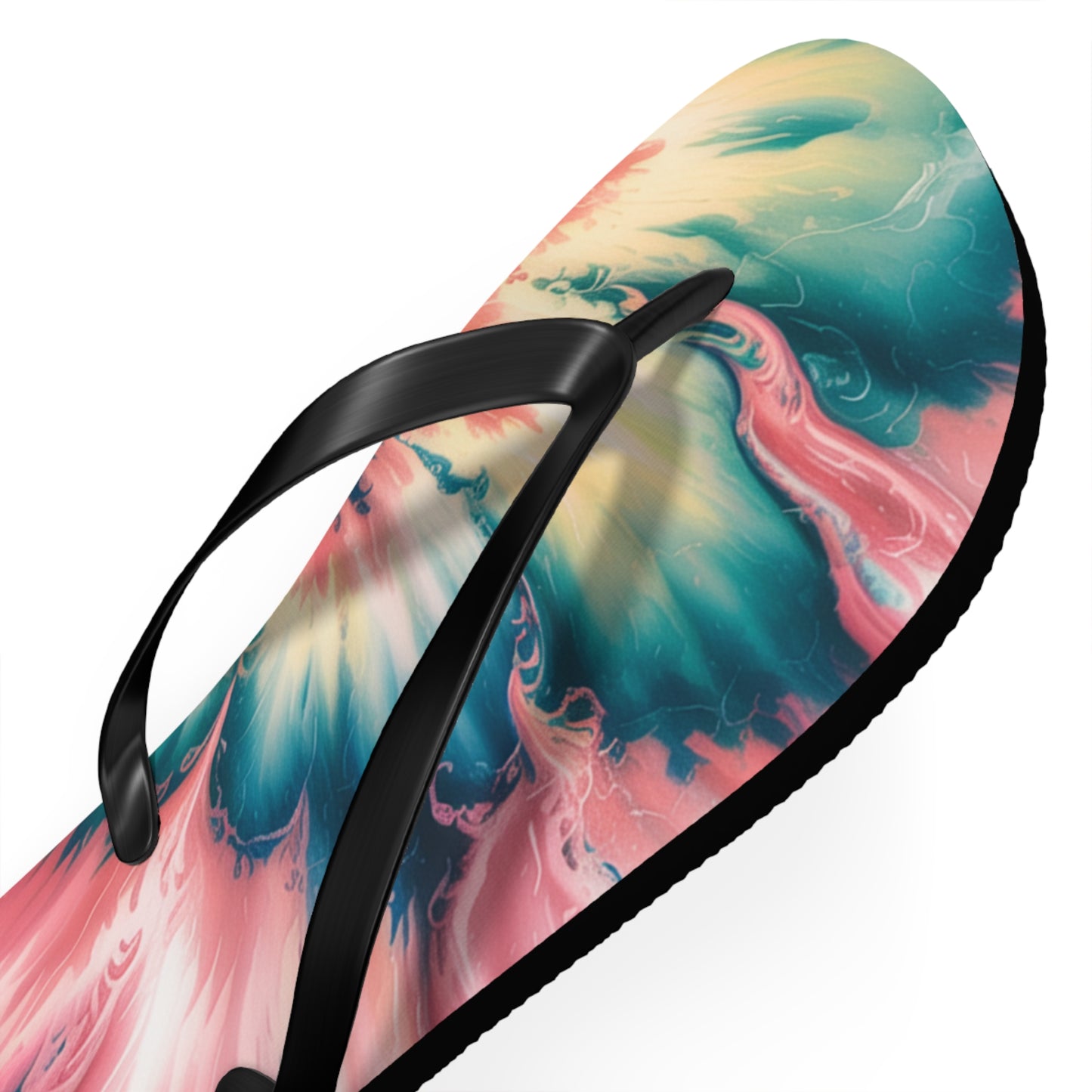 Vibrant Tie-Dye Flip Flops for Summer Fun, Beach Sandals, Vacation Footwear, Pool Party Accessories, Festival Style