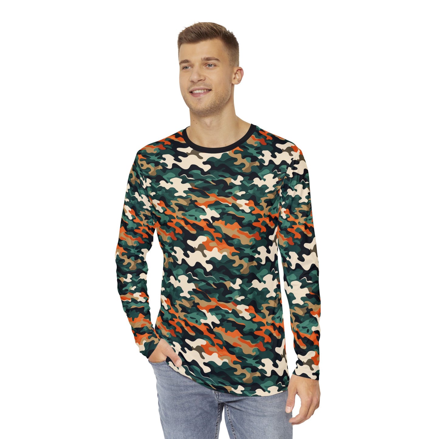 Woodland Mirage Digital Camo Stealth Tactical Long Sleeve Shirt