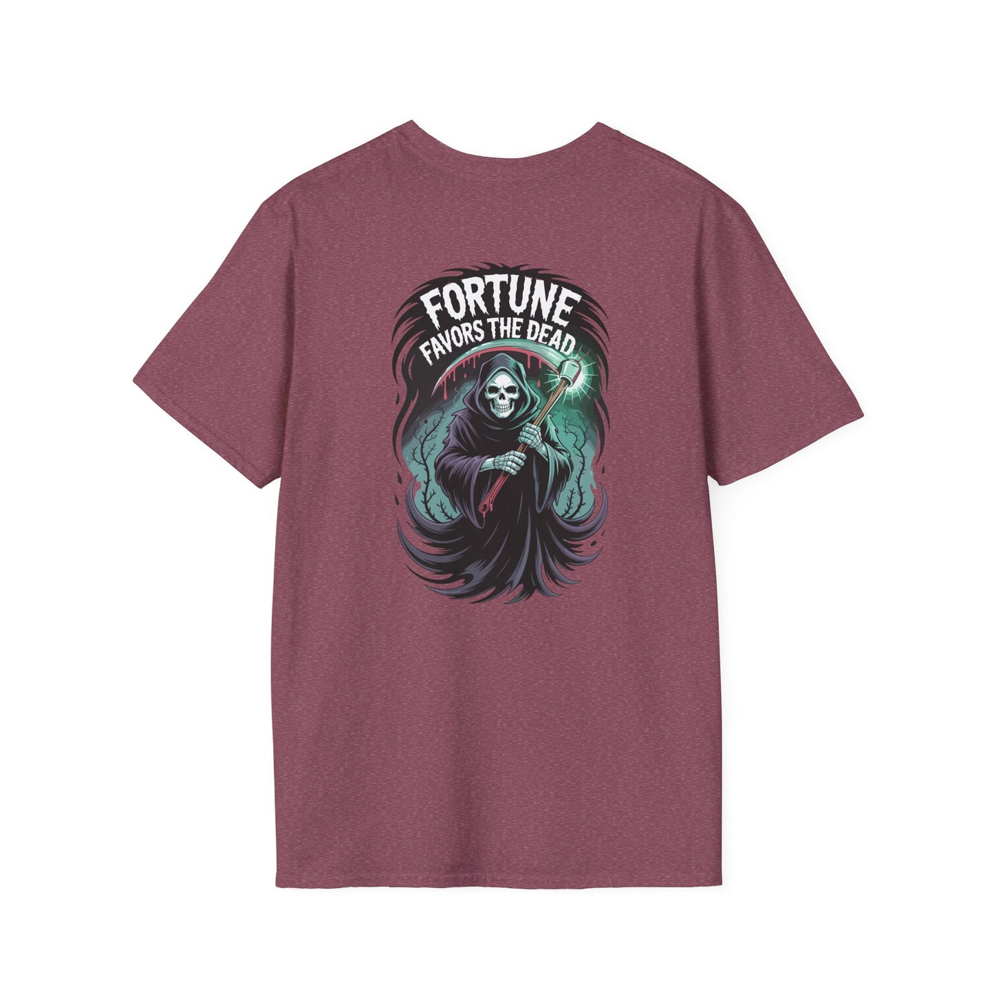 Fortune Favors The Dead Graphic Halloween T-Shirt