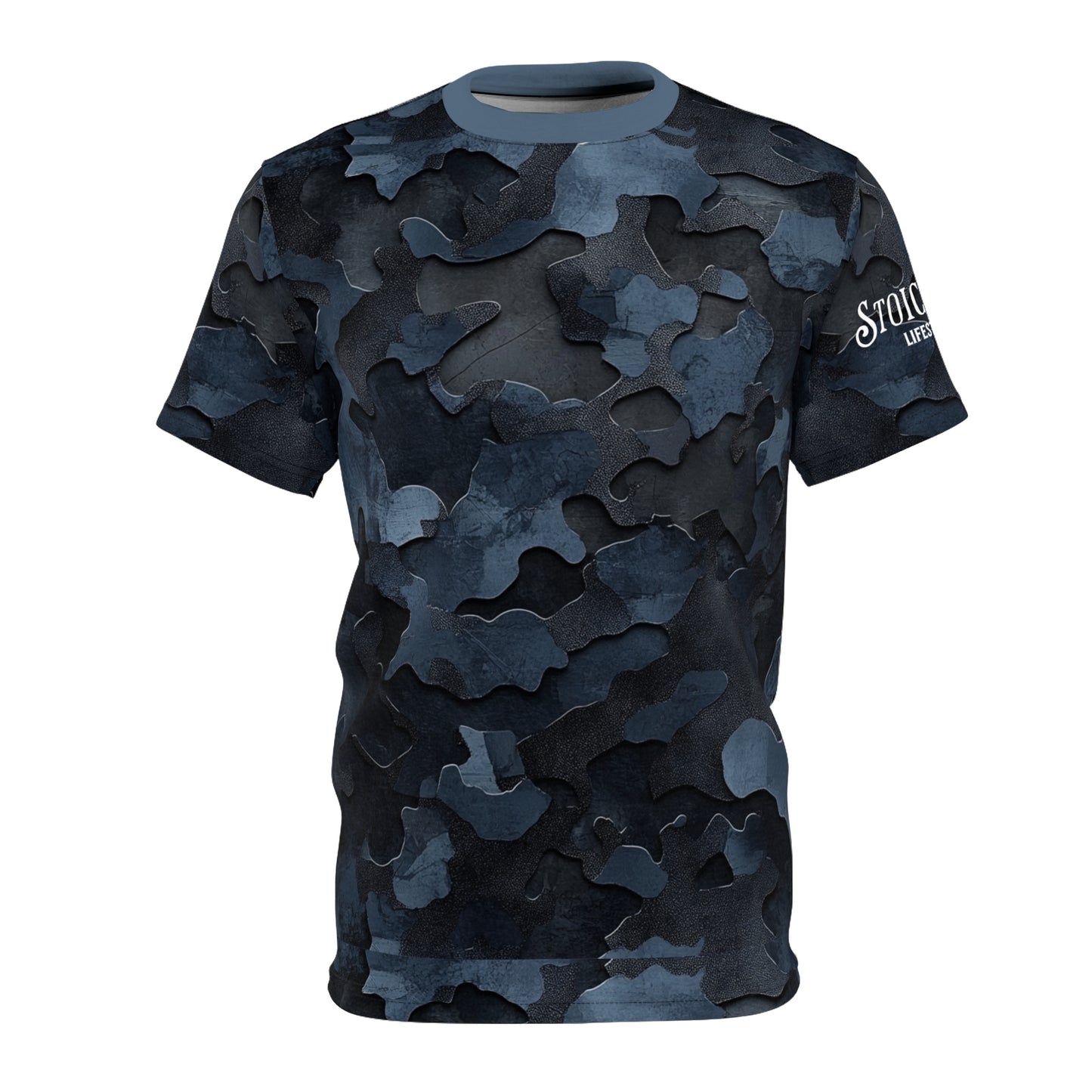 Aqua Phantom Camo Stealth Marine Ops Unisex Cut & Sew Tee