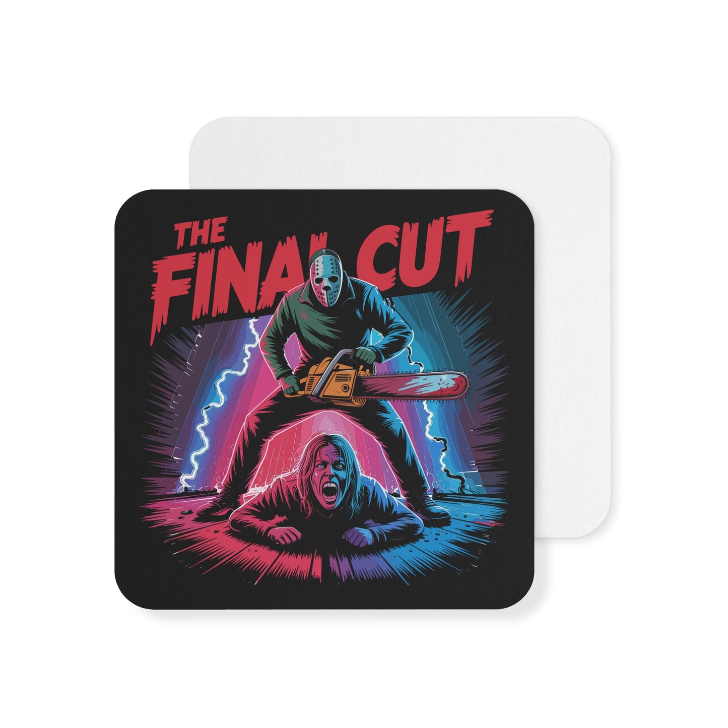 Final Cut Halloween Coasters, Trick or Treat Drink Coasters, Halloween Decor, Party Supplies, Friday 13 Themed Coasters