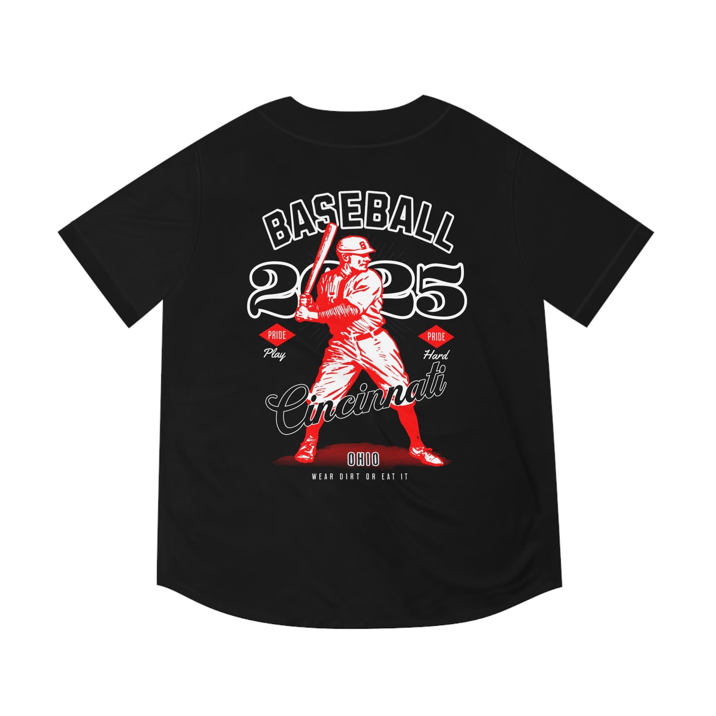 Cincinnati Men’s Baseball Jersey Retro Sports Tee for Queen City Game Day