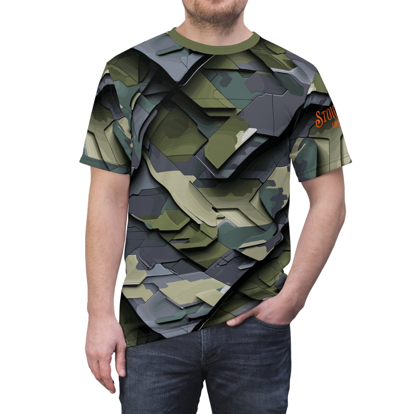 Silent Stalker Camo Predator Inspired Blending Cut & Sew Tee
