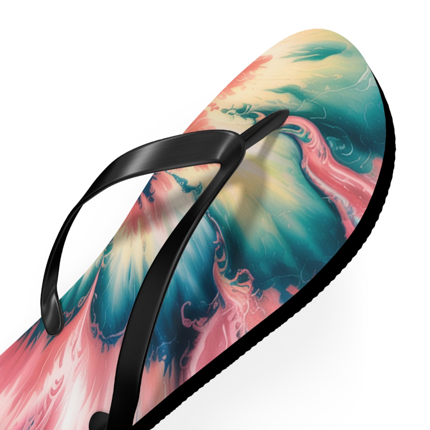 Vibrant Tie-Dye Flip Flops for Summer Fun, Beach Sandals, Vacation Footwear, Pool Party Accessories, Festival Style