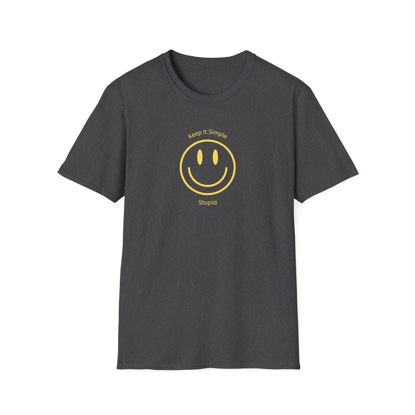 Keep It Simple Stupid Smiley Face Yellow T-Shirt