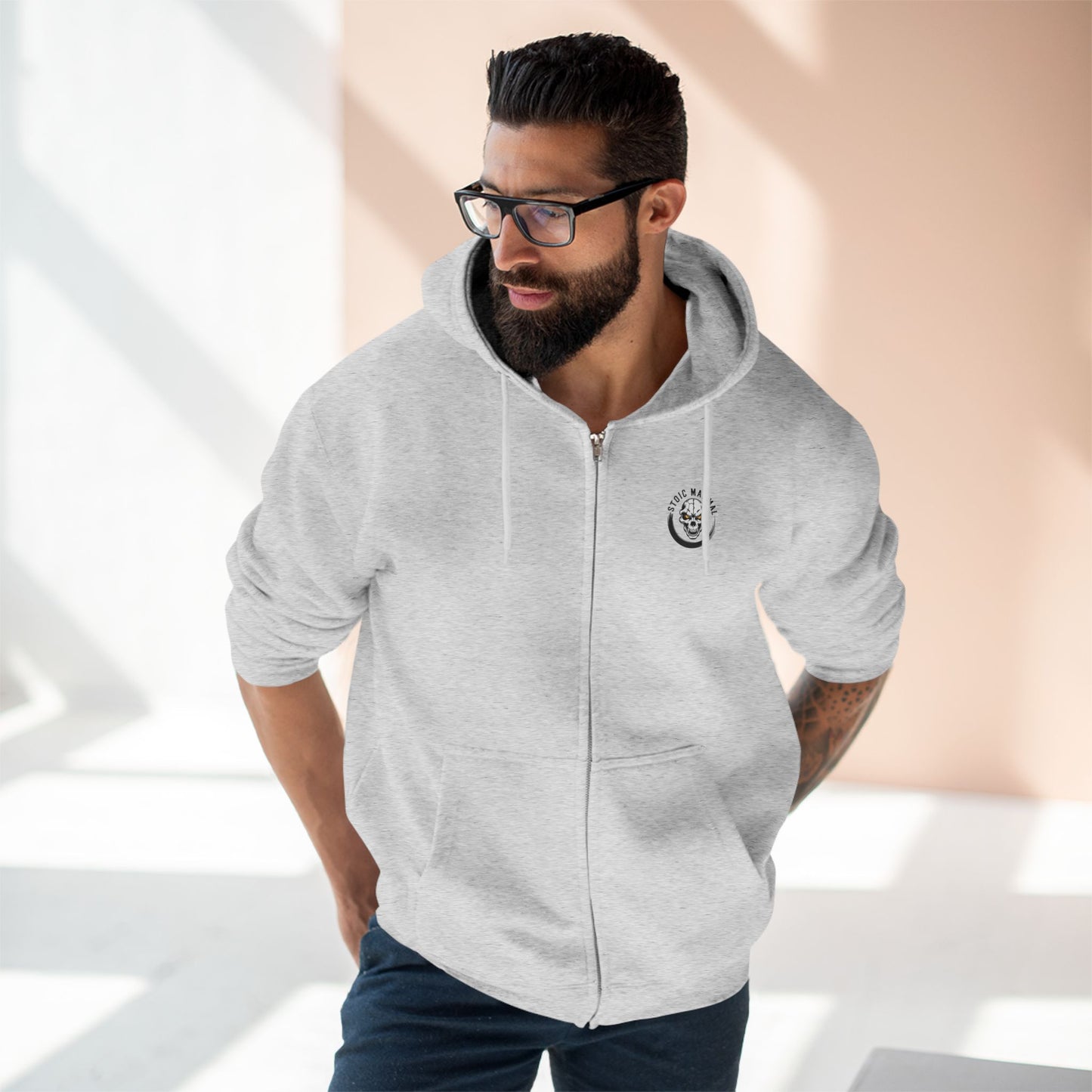 Brave the Night Hoodie, Unisex Zip Front Sweatshirt