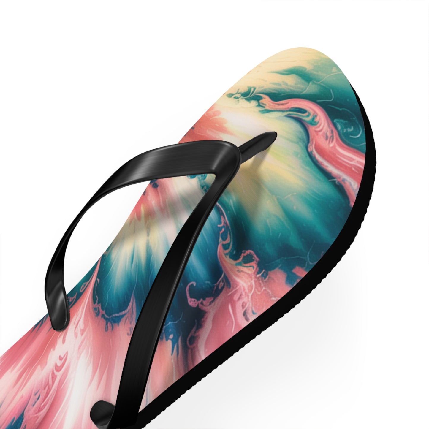 Vibrant Tie-Dye Flip Flops for Summer Fun, Beach Sandals, Vacation Footwear, Pool Party Accessories, Festival Style