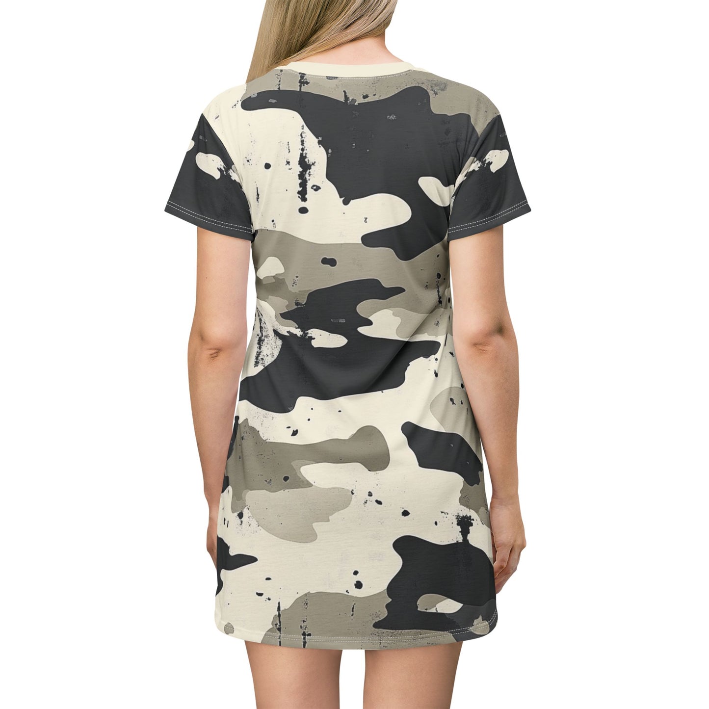 Sunkissed Camo T-Shirt Dress – Stoic Mammal Beachwear for Sunbathing & Summer Relaxation