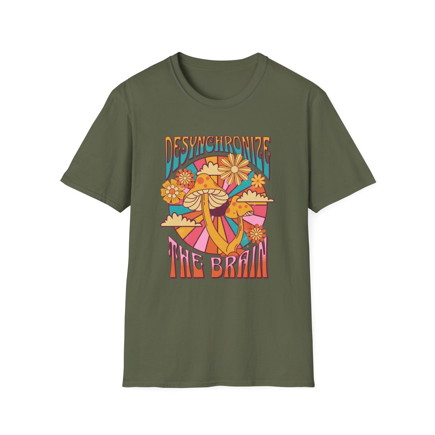 Desynchronize the Brain Support Psilocybin Research T-Shirt