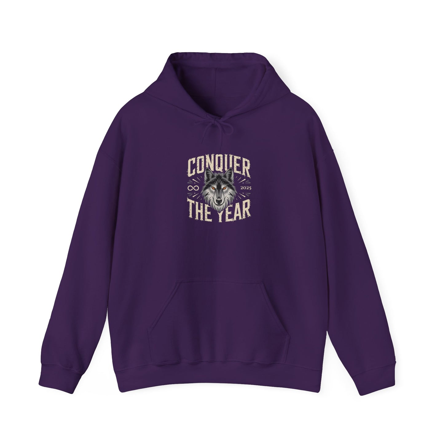 Stoic Wolf Conquer the Year version 2 Unisex Ultra Cotton Hoodie