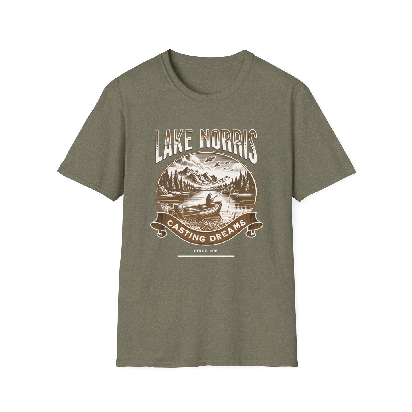 Personalize Your Lake Casting Dreams Unisex Softstyle T-Shirt