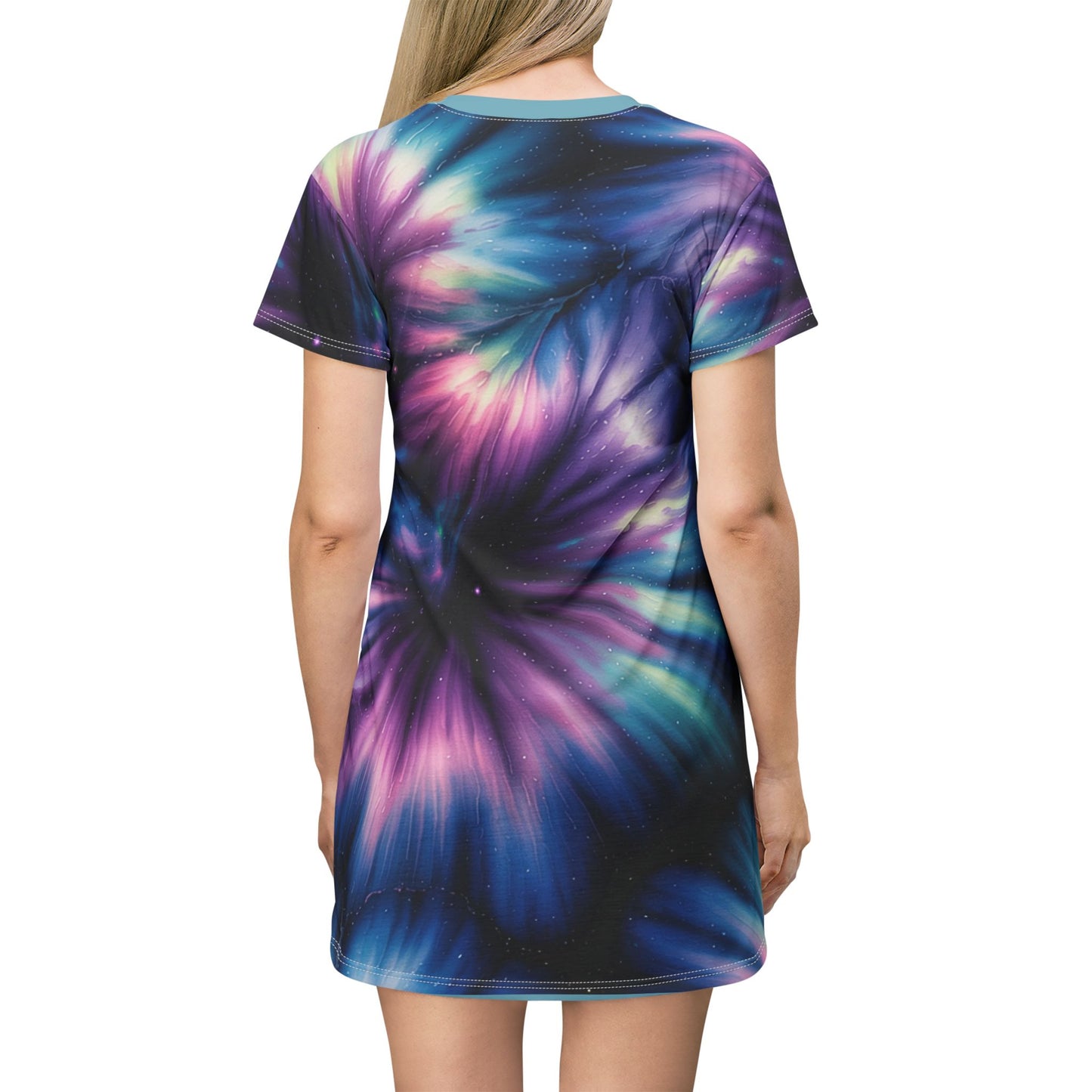Cosmic Glow Tie Dye T Shirt Dress