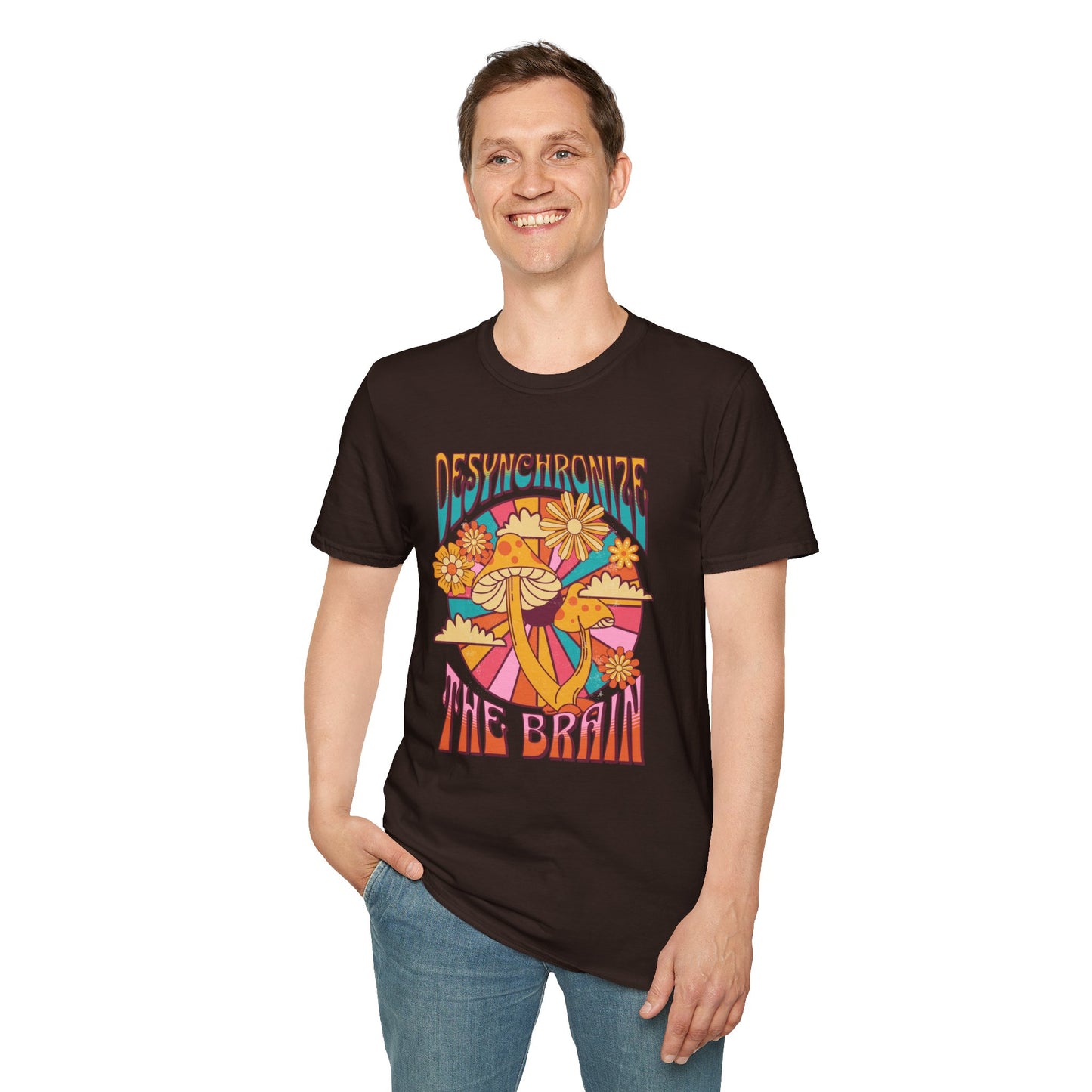 Desynchronize the Brain Support Psilocybin Research T-Shirt