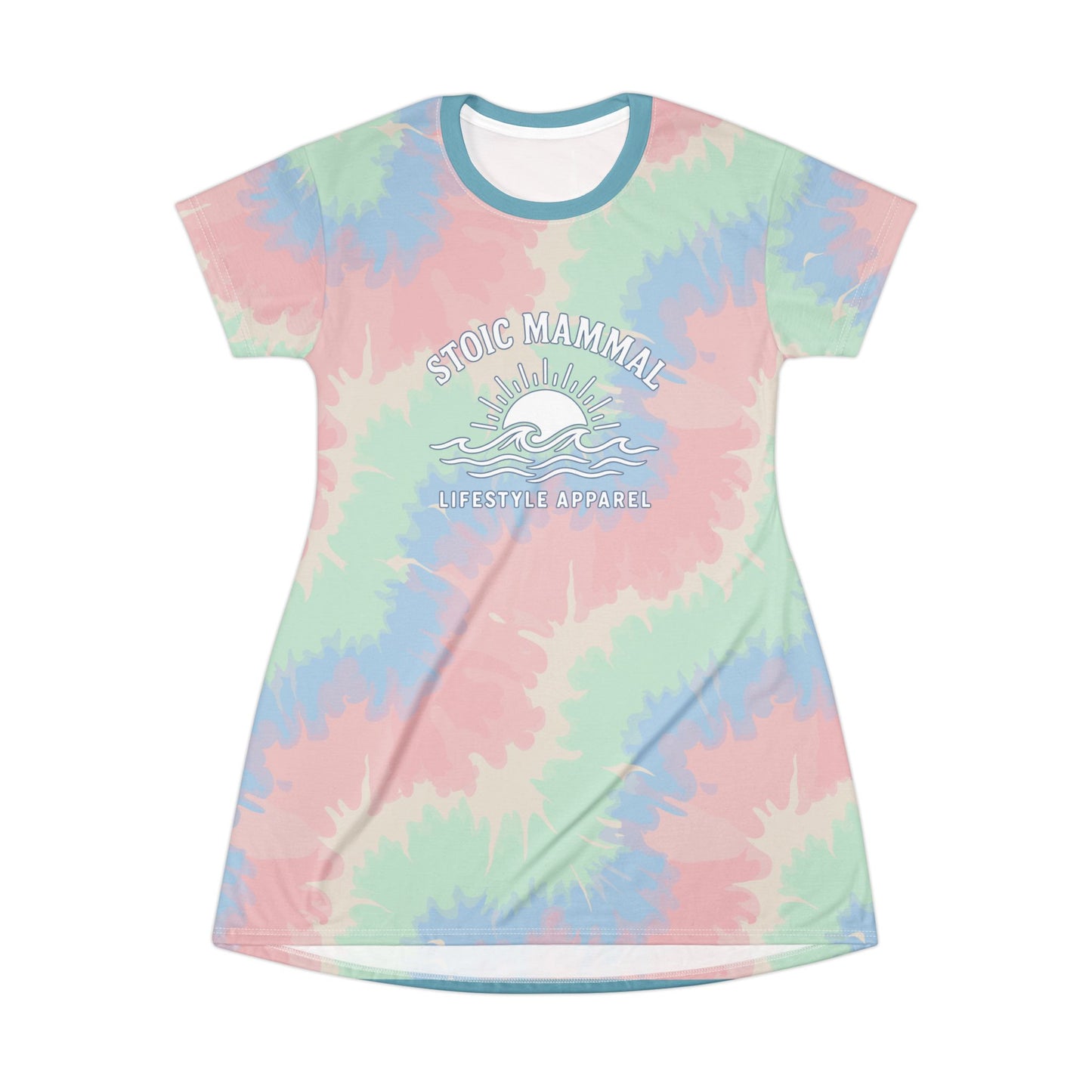 Pastel Cloud Tie Dye T Shirt Dress