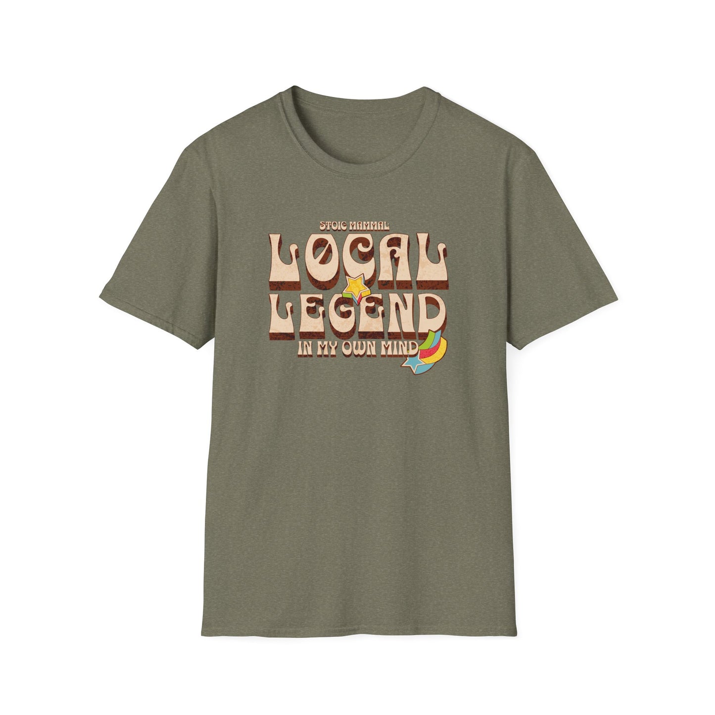 Retro Rock Hippie Style Local Legend Softstyle T-Shirt