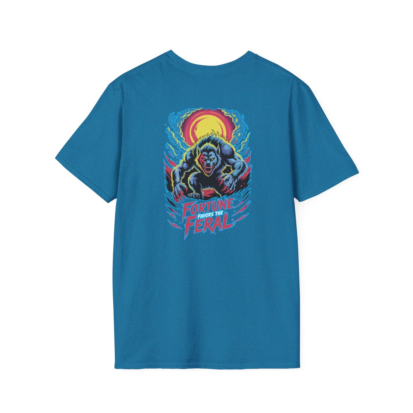Fortune Favors The Feral Werewolf Graphic Halloween T-Shirt
