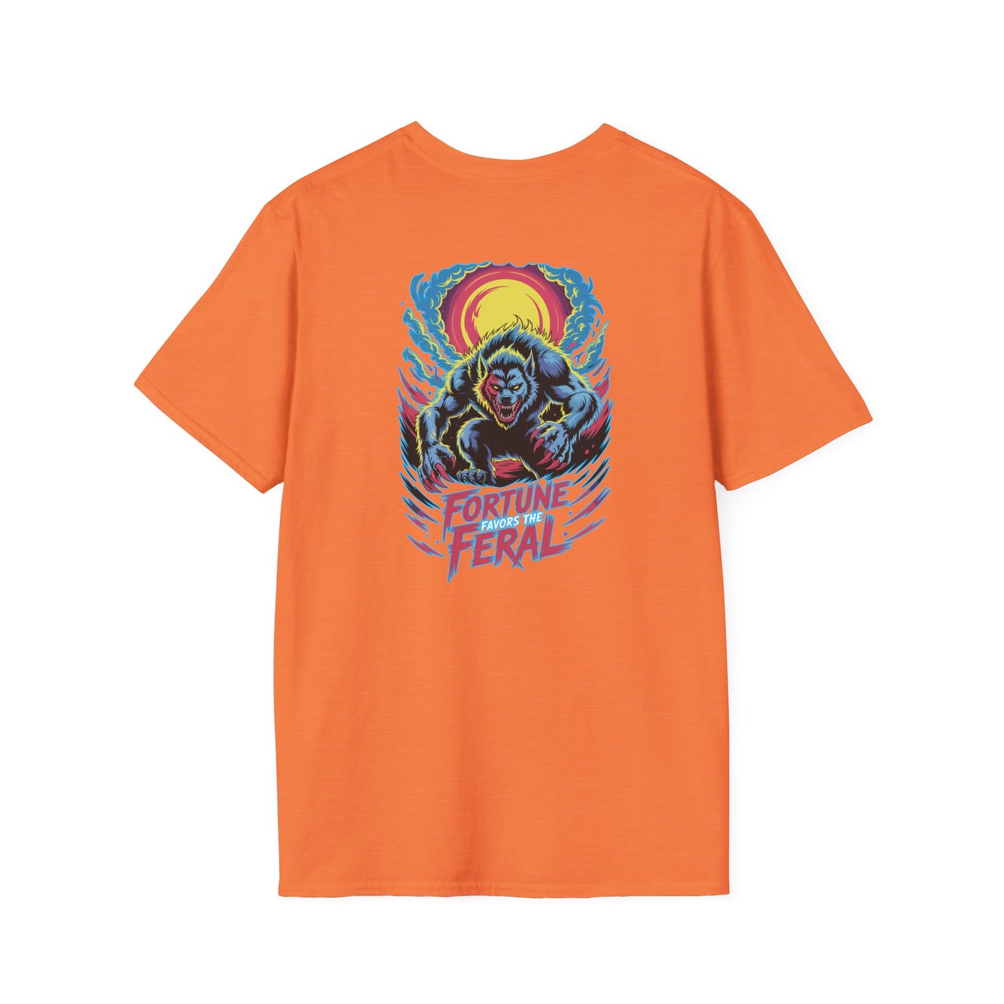 Fortune Favors The Feral Werewolf Graphic Halloween T-Shirt