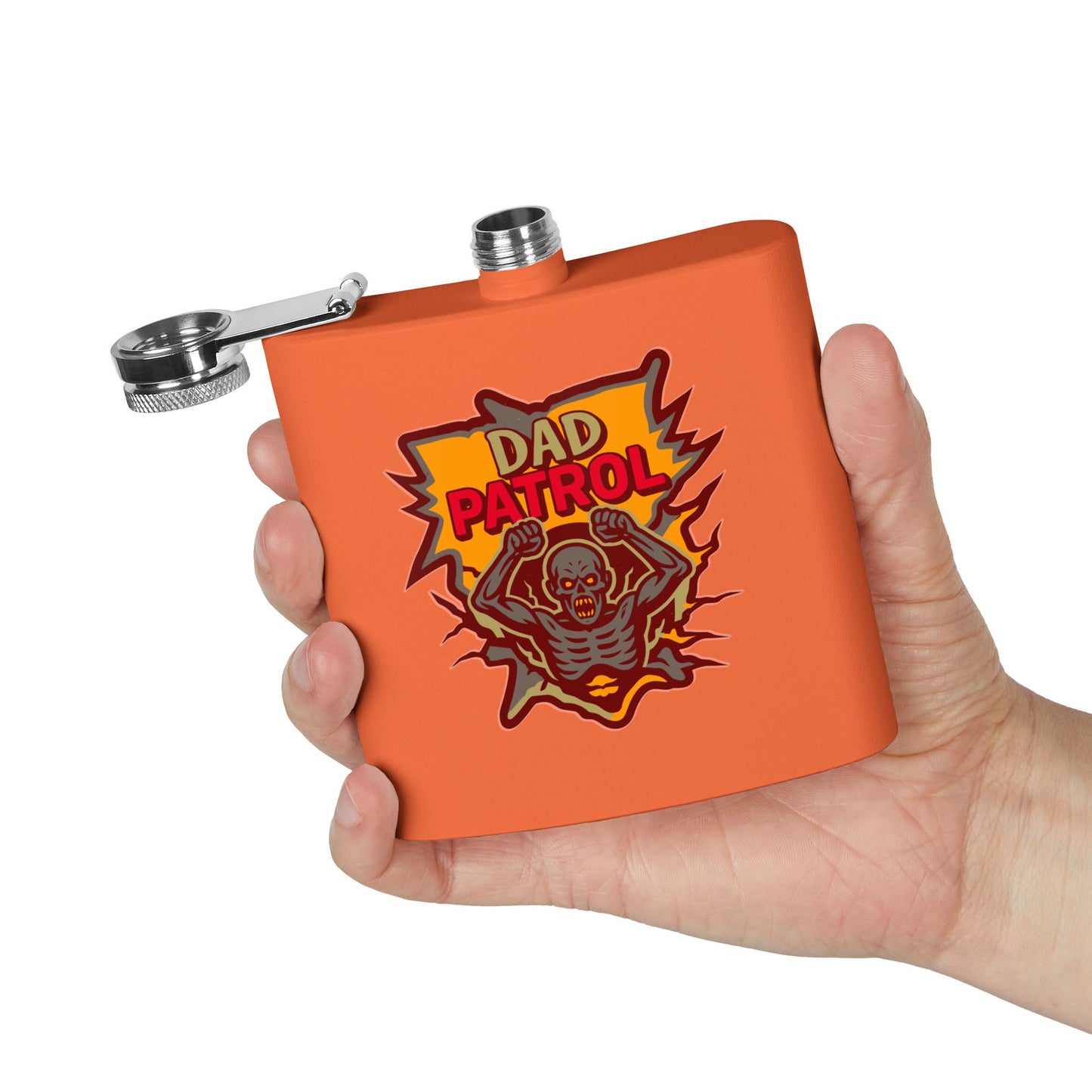 Dad Patrol Stylish Stainless Steel Flask for Halloween, Perfect Gift Mens Gift, Outdoor Adventure, Unique Party Favor