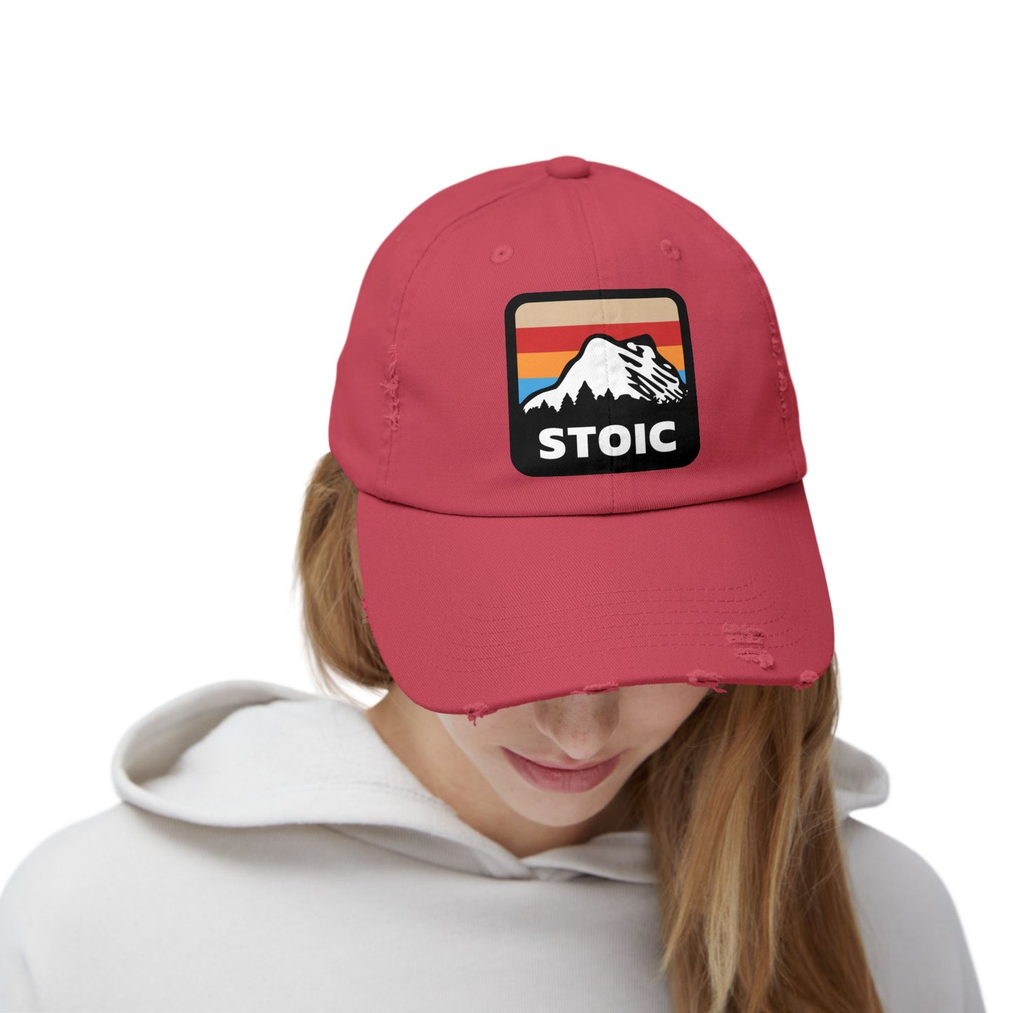 Stoic Mountain Outdoor Enthusiasts Distressed Hat