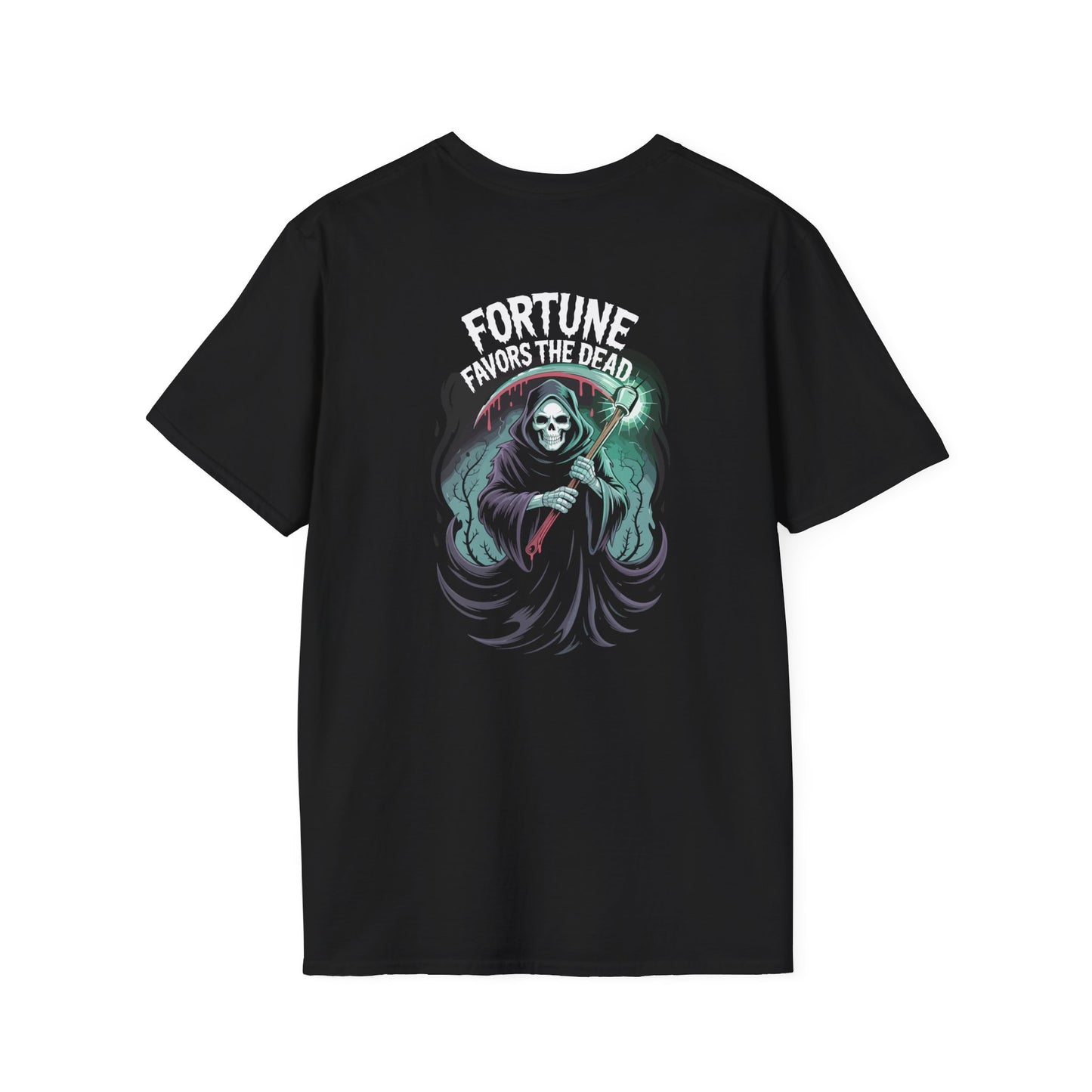 Fortune Favors The Dead Graphic Halloween T-Shirt