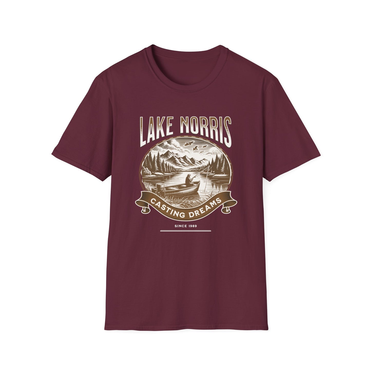 Personalize Your Lake Casting Dreams Unisex Softstyle T-Shirt