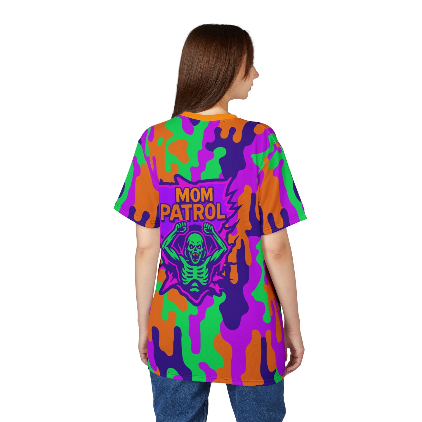 Mom Patrol Zombie Camo Tee Bold Graphic Halloween Hardcore Moms