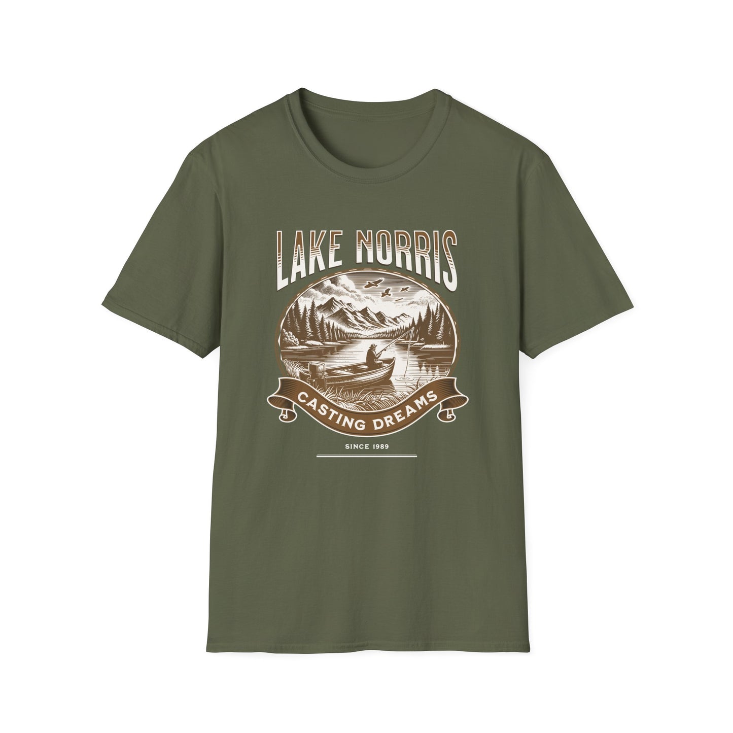 Personalize Your Lake Casting Dreams Unisex Softstyle T-Shirt