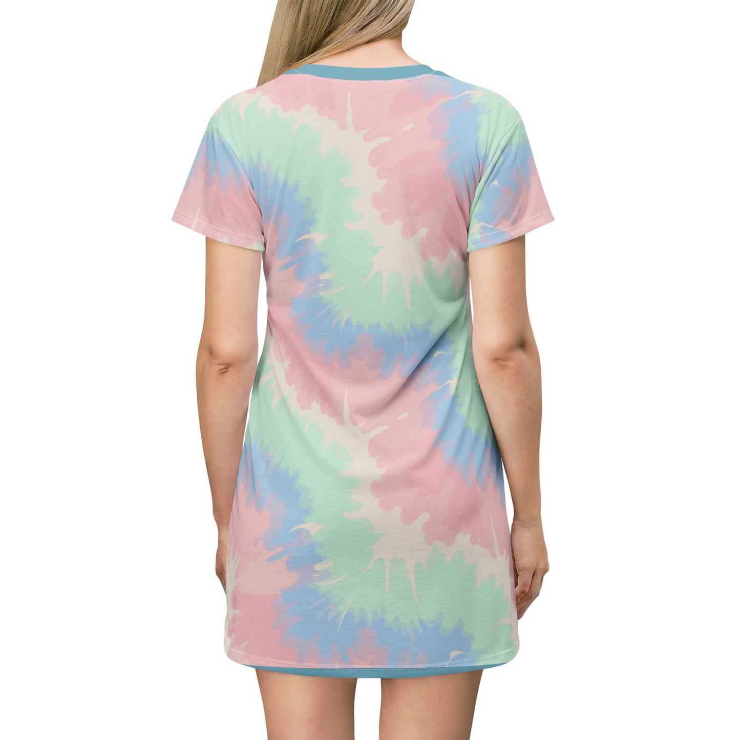 Pastel Cloud Tie Dye T Shirt Dress