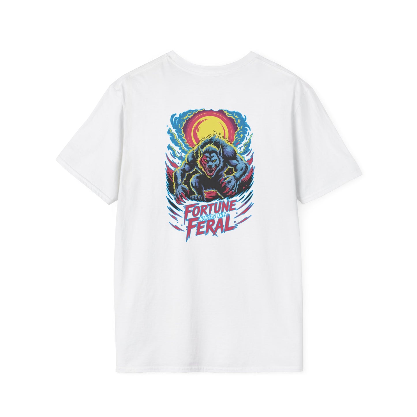 Fortune Favors The Feral Werewolf Graphic Halloween T-Shirt