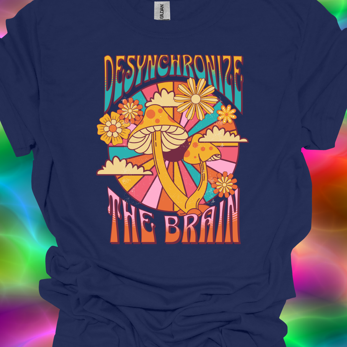 Desynchronize the Brain Support Psilocybin Research T-Shirt