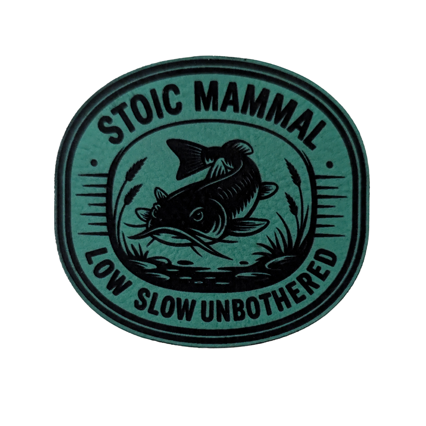 Stoic Mammal Low Slow Unbothered Catfish Camo Trucker Hat