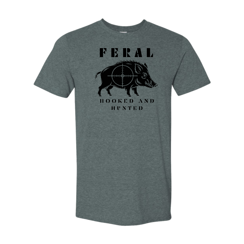 Feral Wild Boar Hooked and Hunted T Shirt