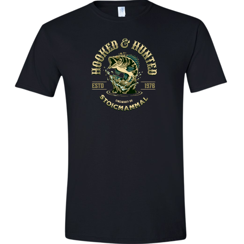 Hooked & Hunted Fishing T-Shirt