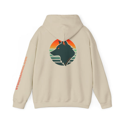 Gradient Sun Wolf Stoic Mammal Hoodie
