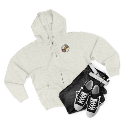 Warrior Spirit Samurai Bear Kanji Japanese Rising Sun Zip Hoodie