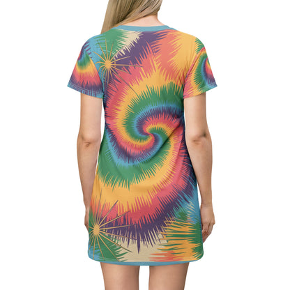 Tie Dye Sun Fun T Shirt Dress