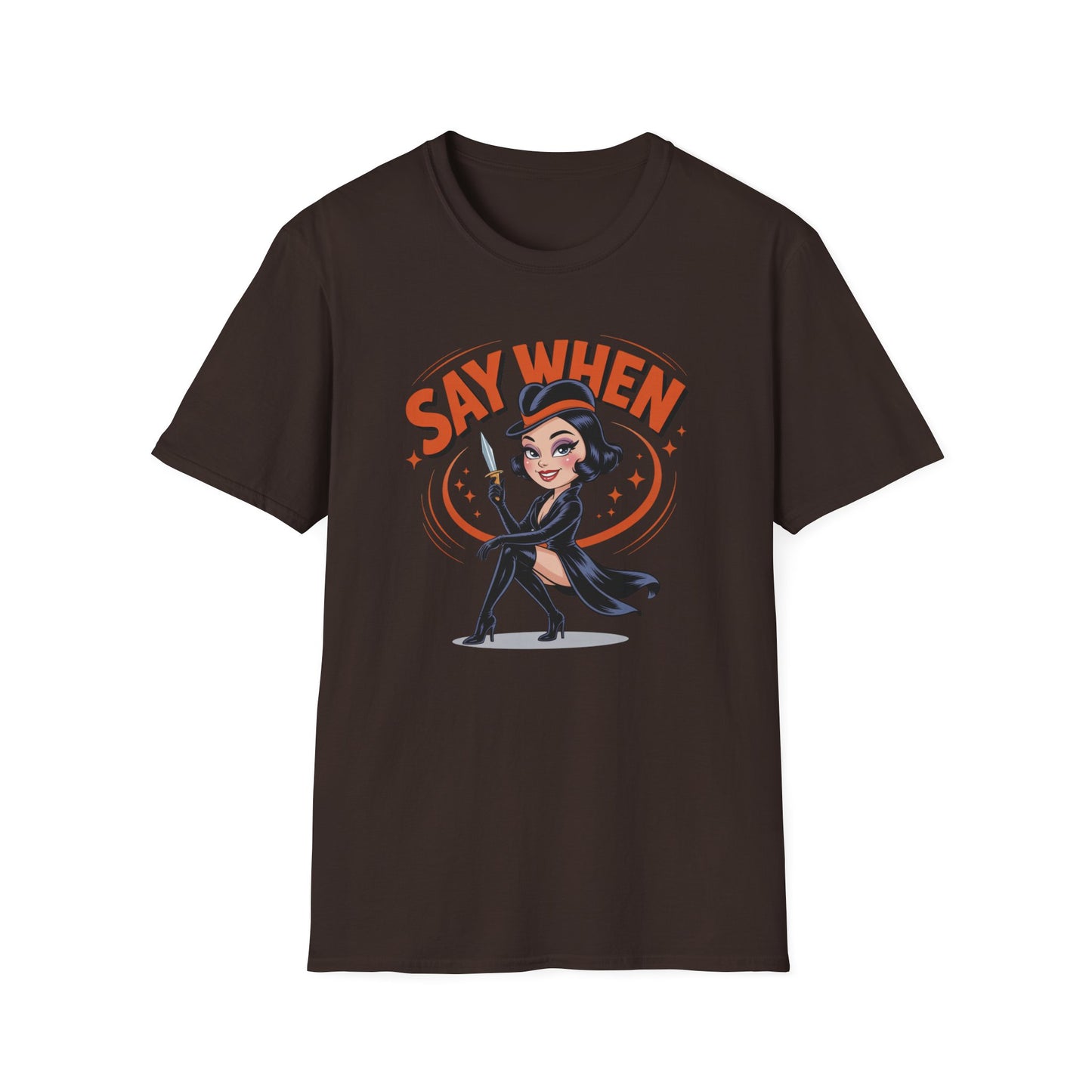 Dot Dagger Say When T Shirt