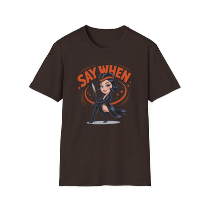 Dot Dagger Say When T Shirt