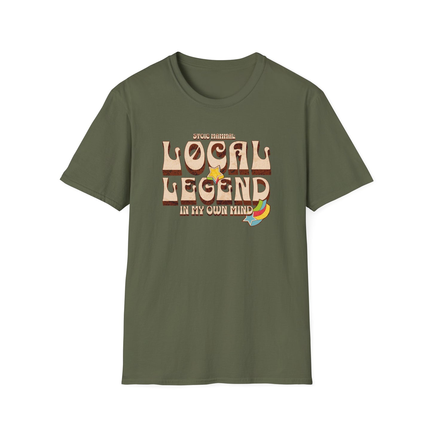 Retro Rock Hippie Style Local Legend Softstyle T-Shirt