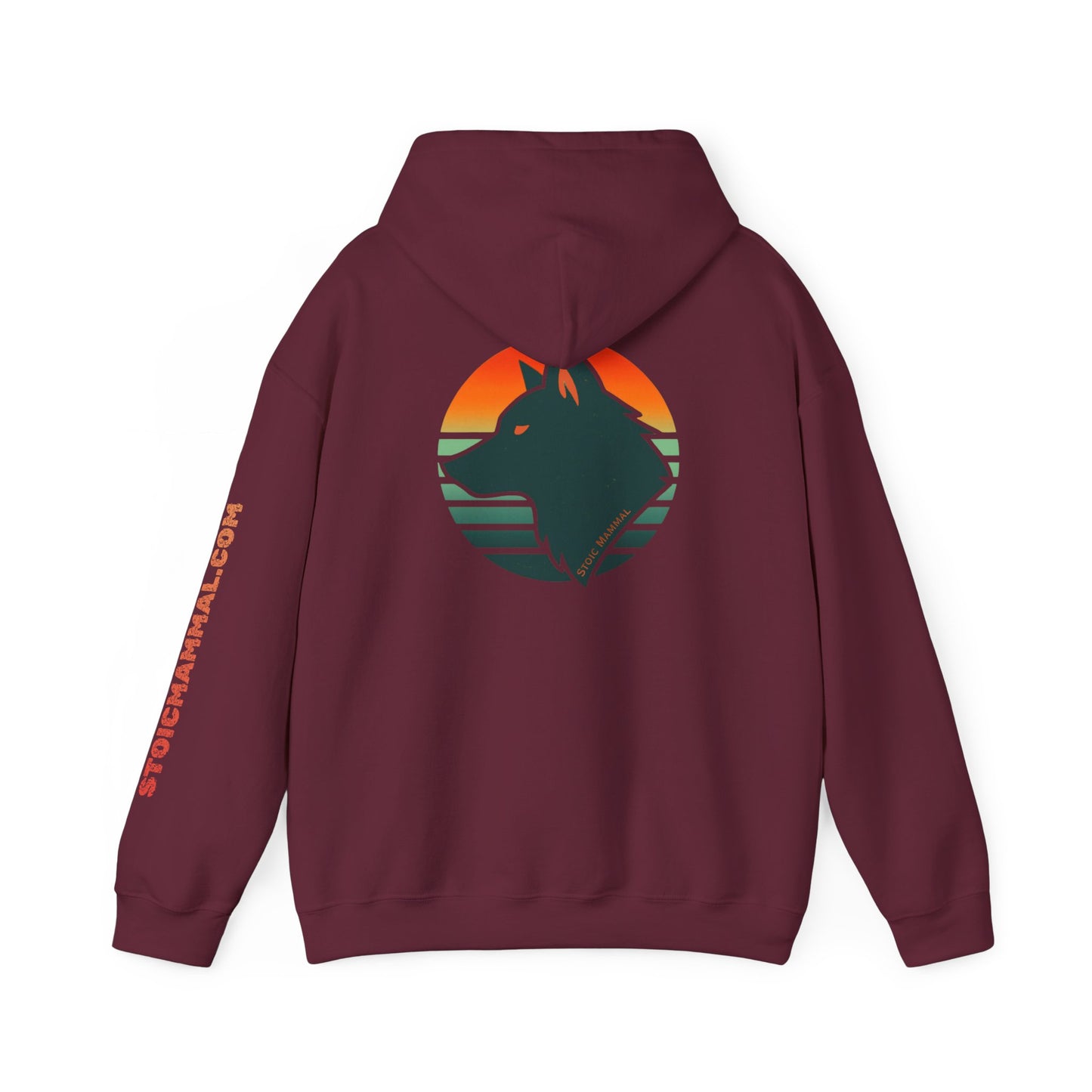 Gradient Sun Wolf Stoic Mammal Hoodie