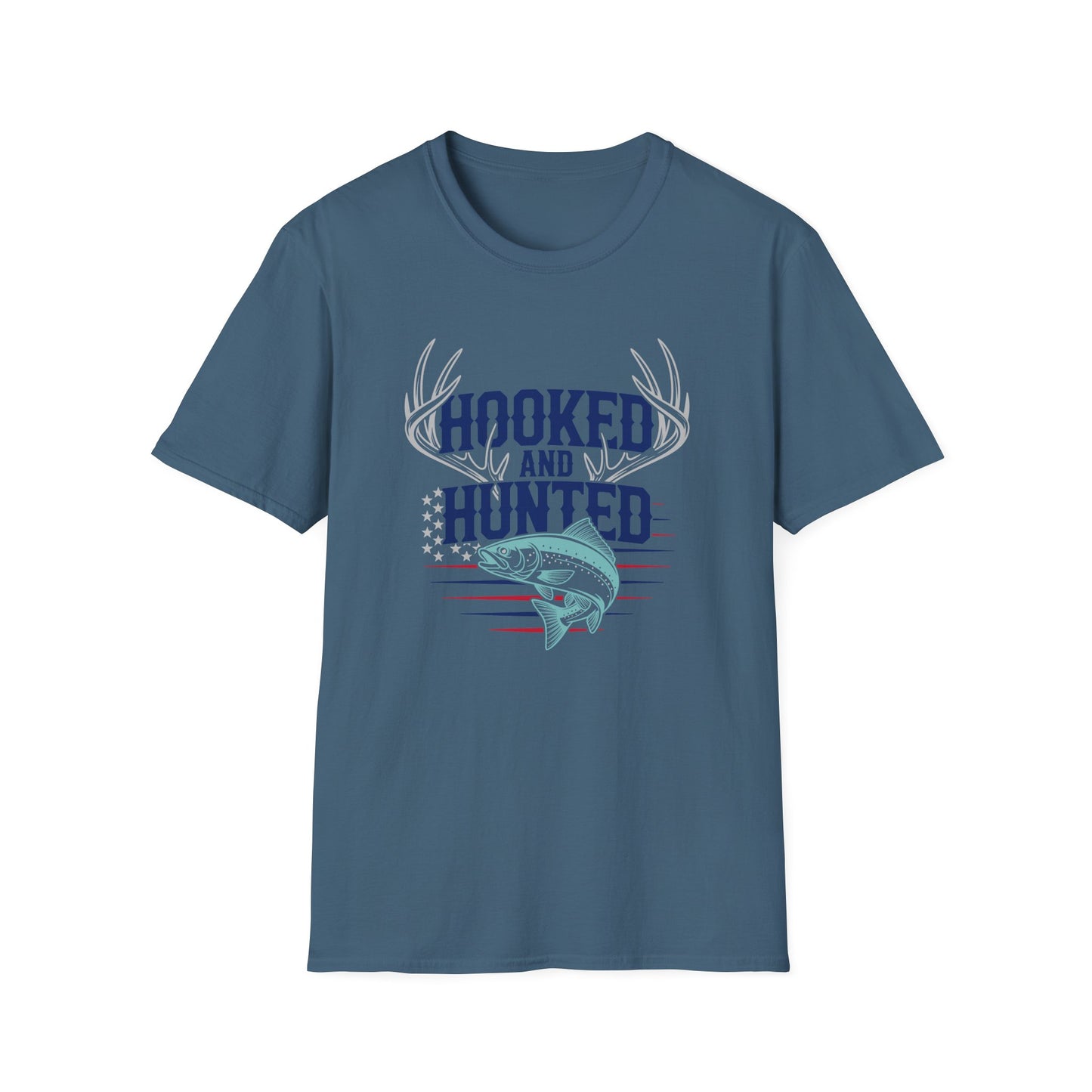 Hooked and Hunted Stars and Stripes T Shirt