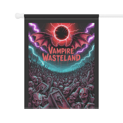 Vampire Wasteland Halloween Garden Banner, Spooky Outdoor Decor, Fall Flag, Fear the Flame Yard Art, Pumpkin Decorations