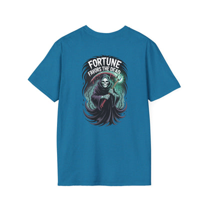 Fortune Favors The Dead Graphic Halloween T-Shirt
