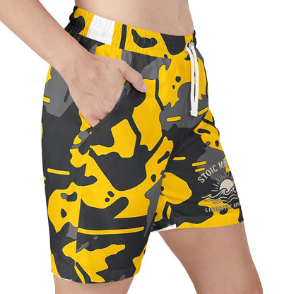 Hazard Shoreline Swim Shorts  Stoic Mammal Tactical Camo Trunks for Bold Water Warriors