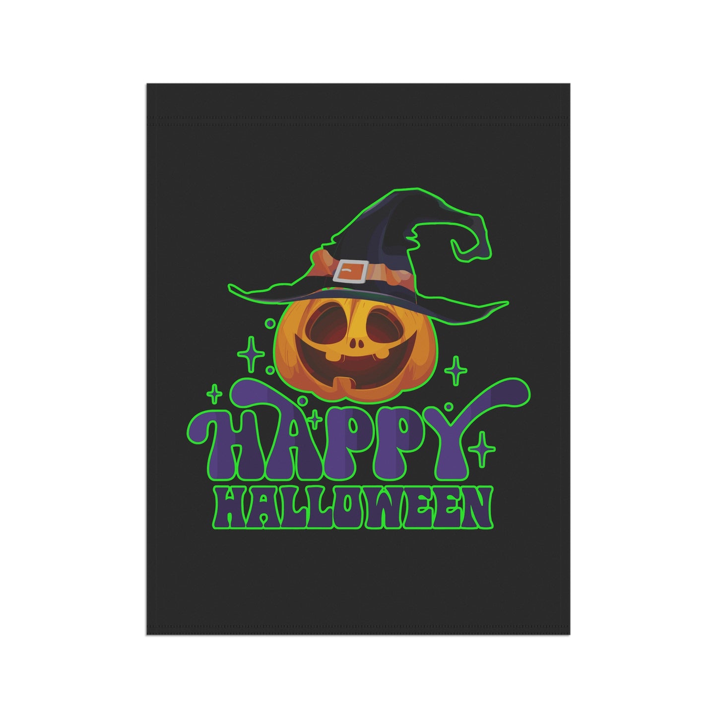 Happy Halloween Pumpkin Witch Garden & House Banner