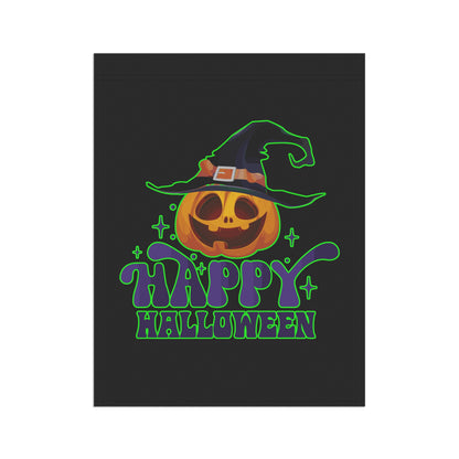 Happy Halloween Pumpkin Witch Garden & House Banner