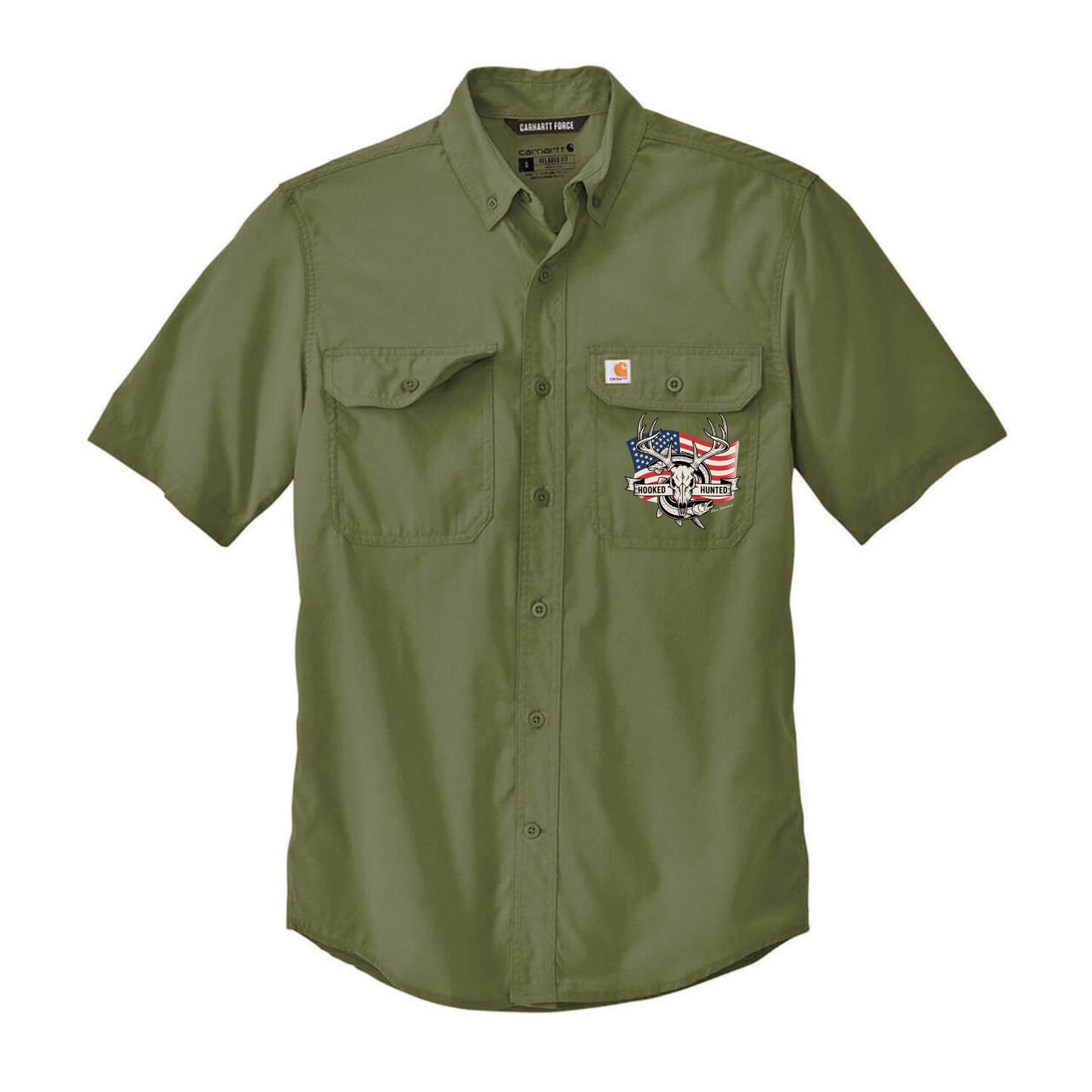 Hooked and Hunted Carhartt Force® Solid Short Sleeve Shirt